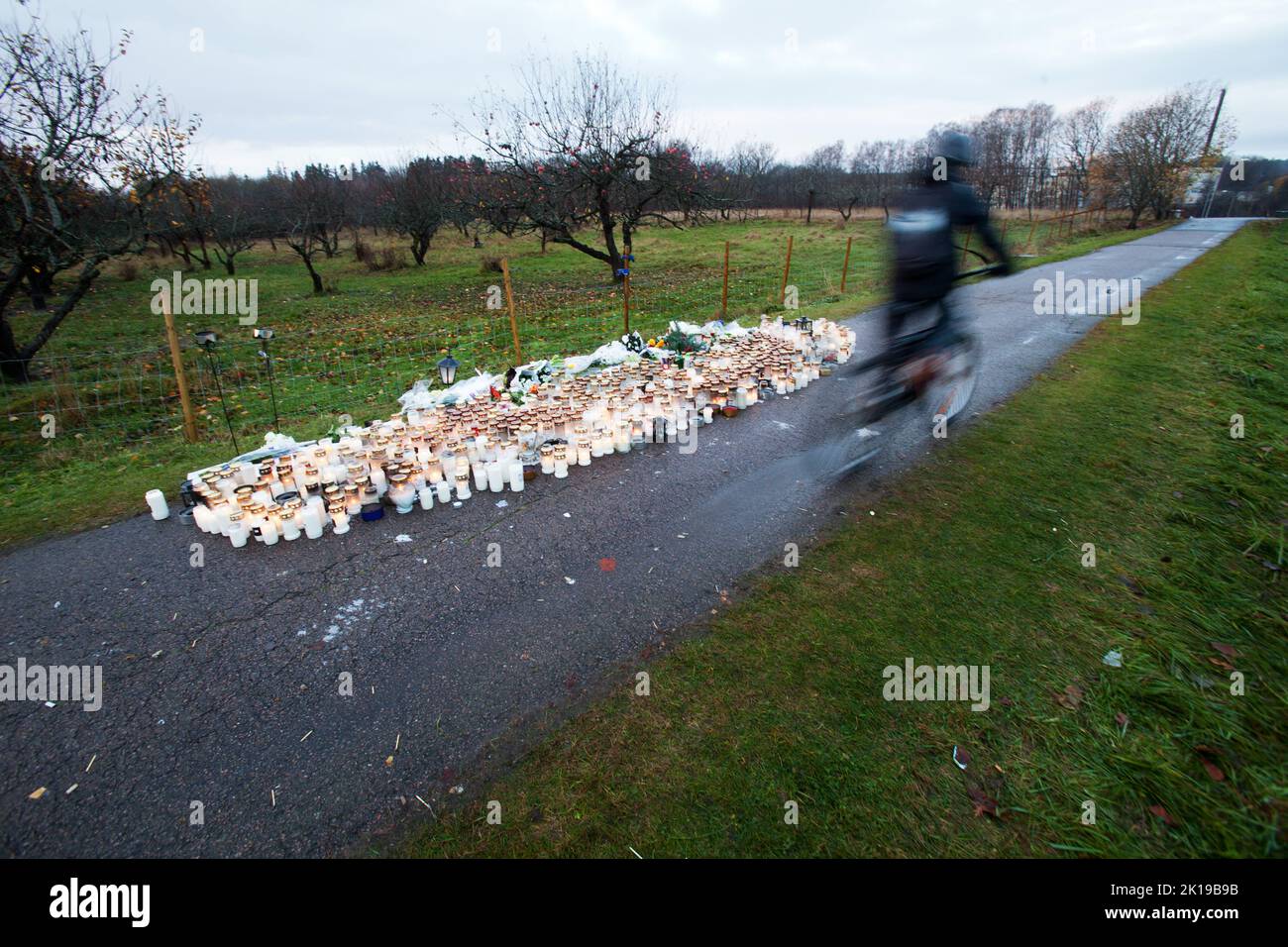 The murder scene of the double murder in Ljungsbro, Sweden. Lots of ...