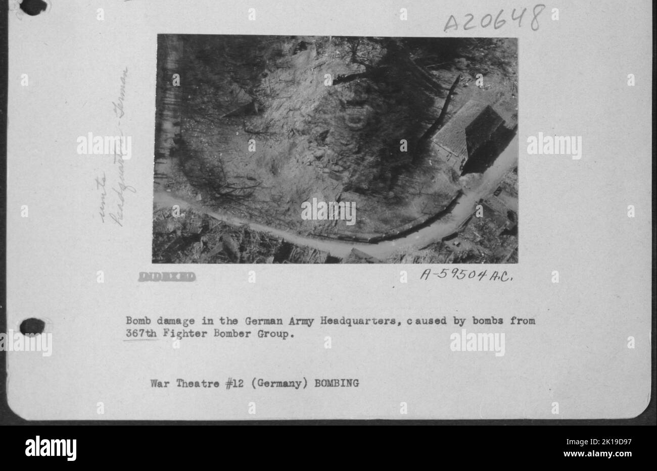 Bomb Damage In The German Army Hq, Caused By Bombs From 367Th Fighter