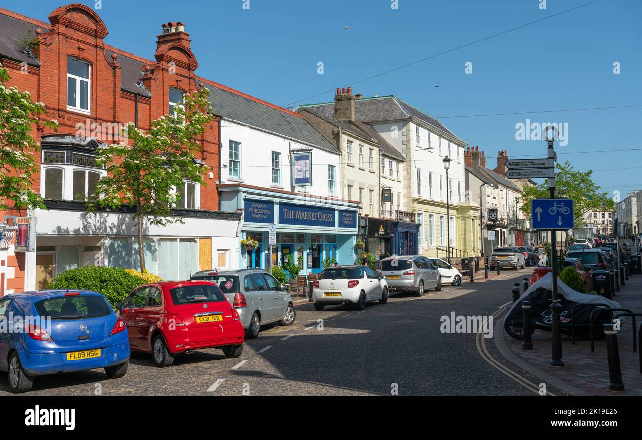 The Market Cross Pub and Restaurant, Holywell, North Wales. A Wetherspoons. Taken in May 2022. Stock Photo