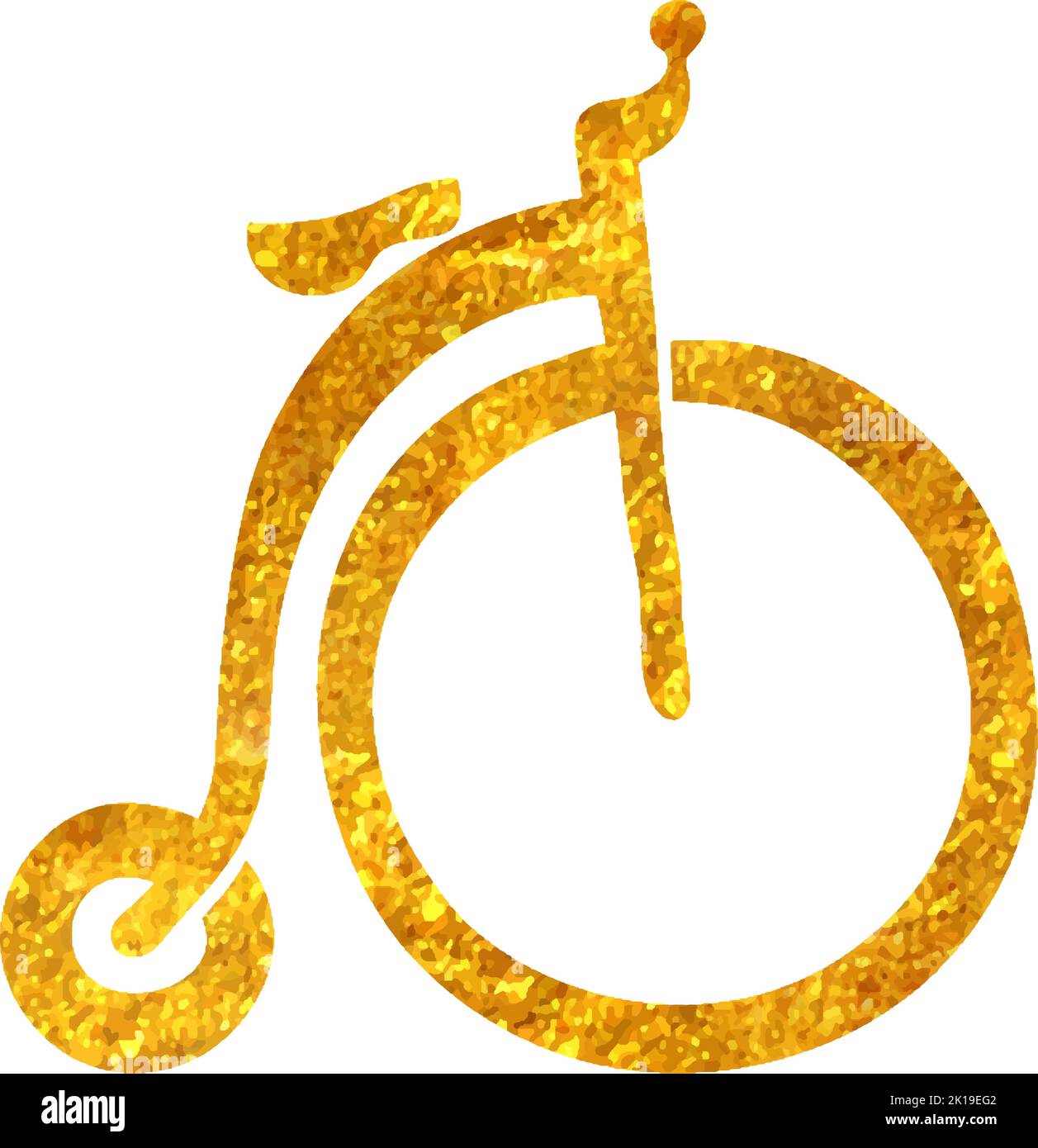 Hand drawn icon in gold foil texture vector illustration Stock Vector ...