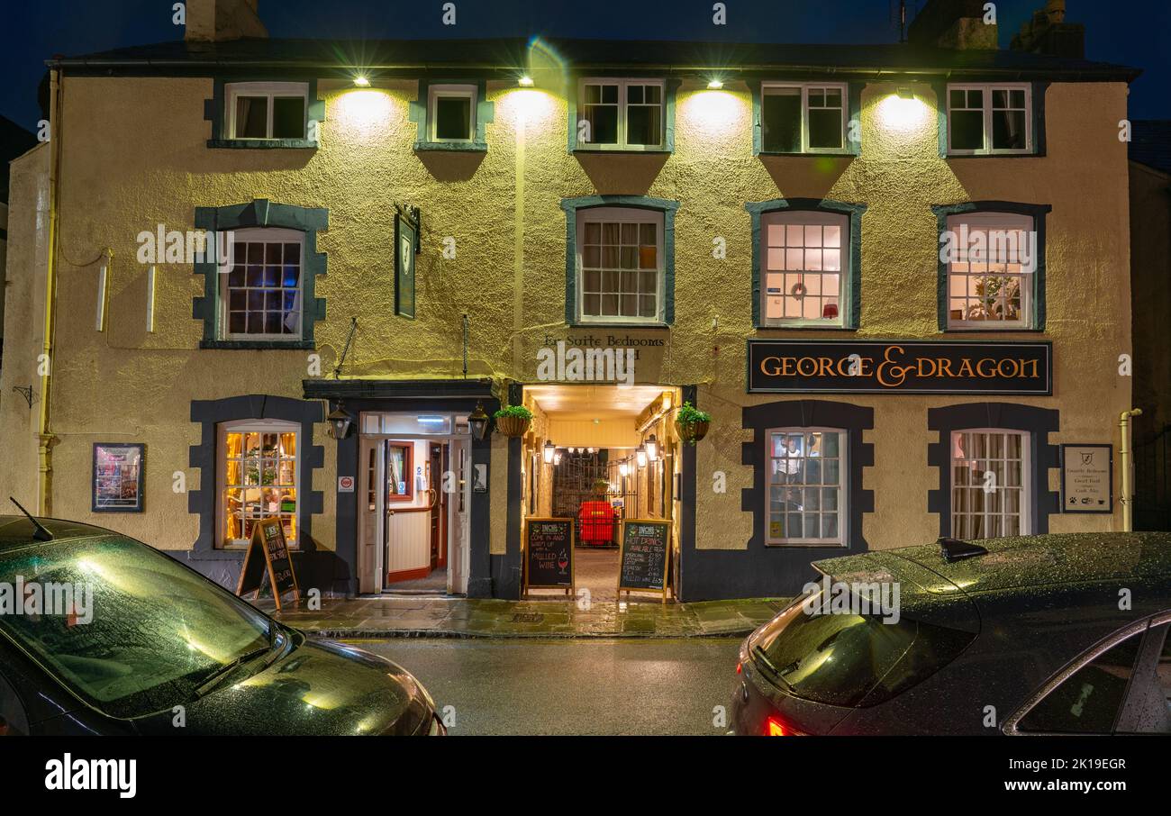 The George and Dragon, 21 Castle Street, Conwy, North Wales. Image taken on 22nd December 2022. Stock Photo