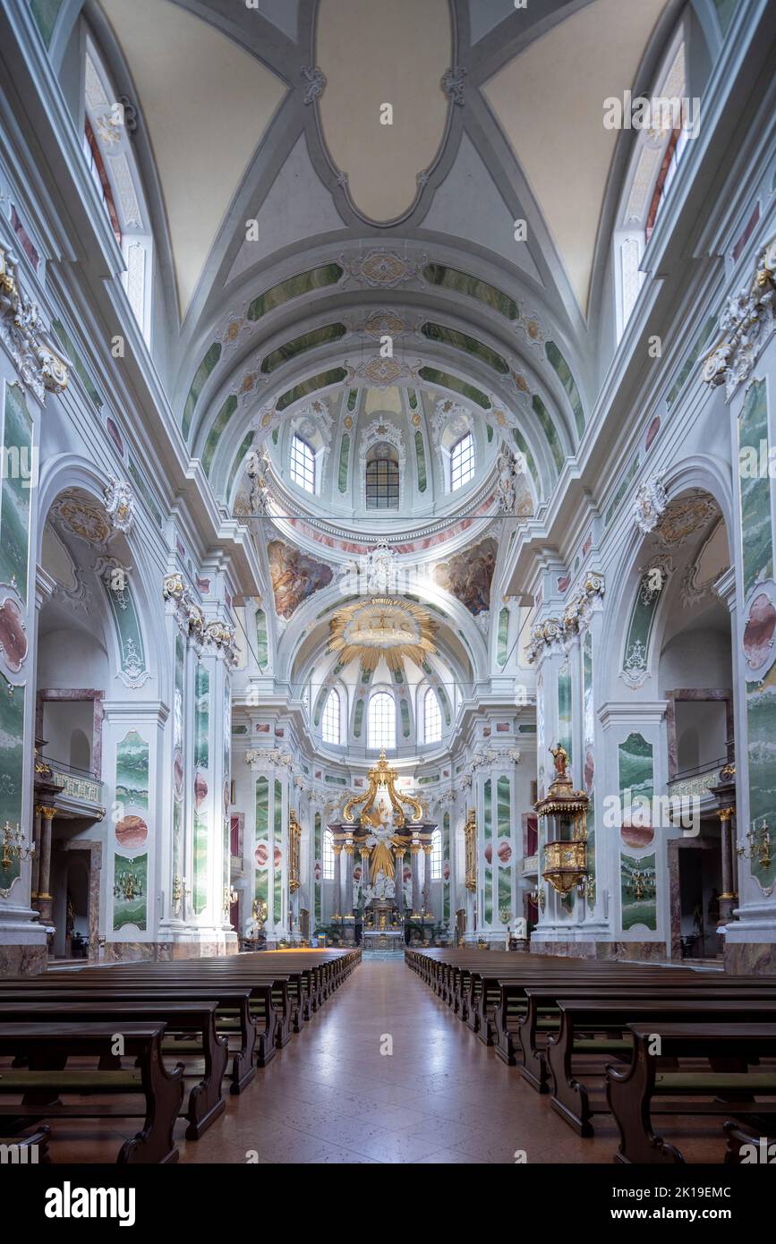 The baroque Mannheim Jesuit Church, Mannheim, Germany Stock Photo
