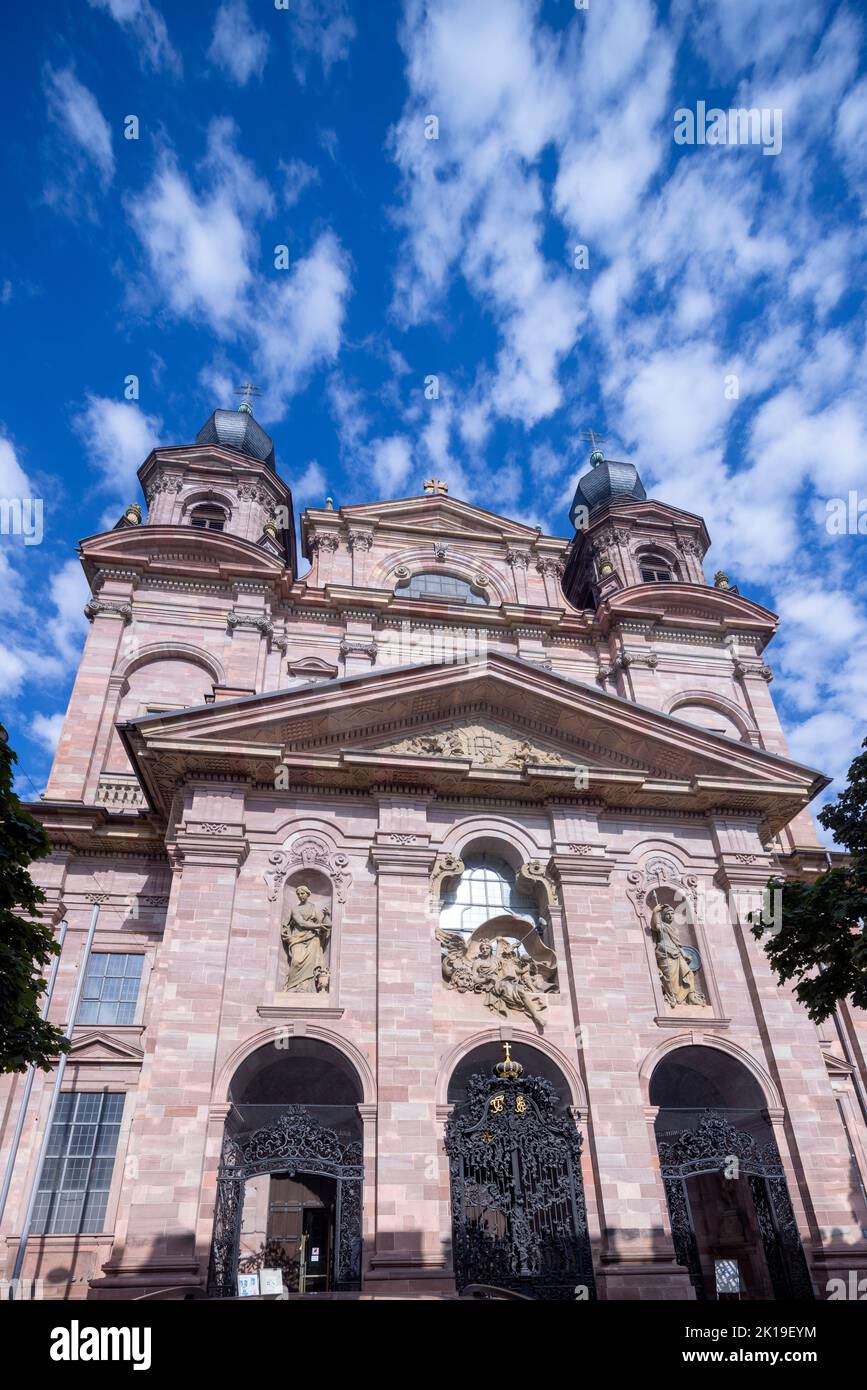 The baroque Mannheim Jesuit Church, Mannheim, Germany Stock Photo