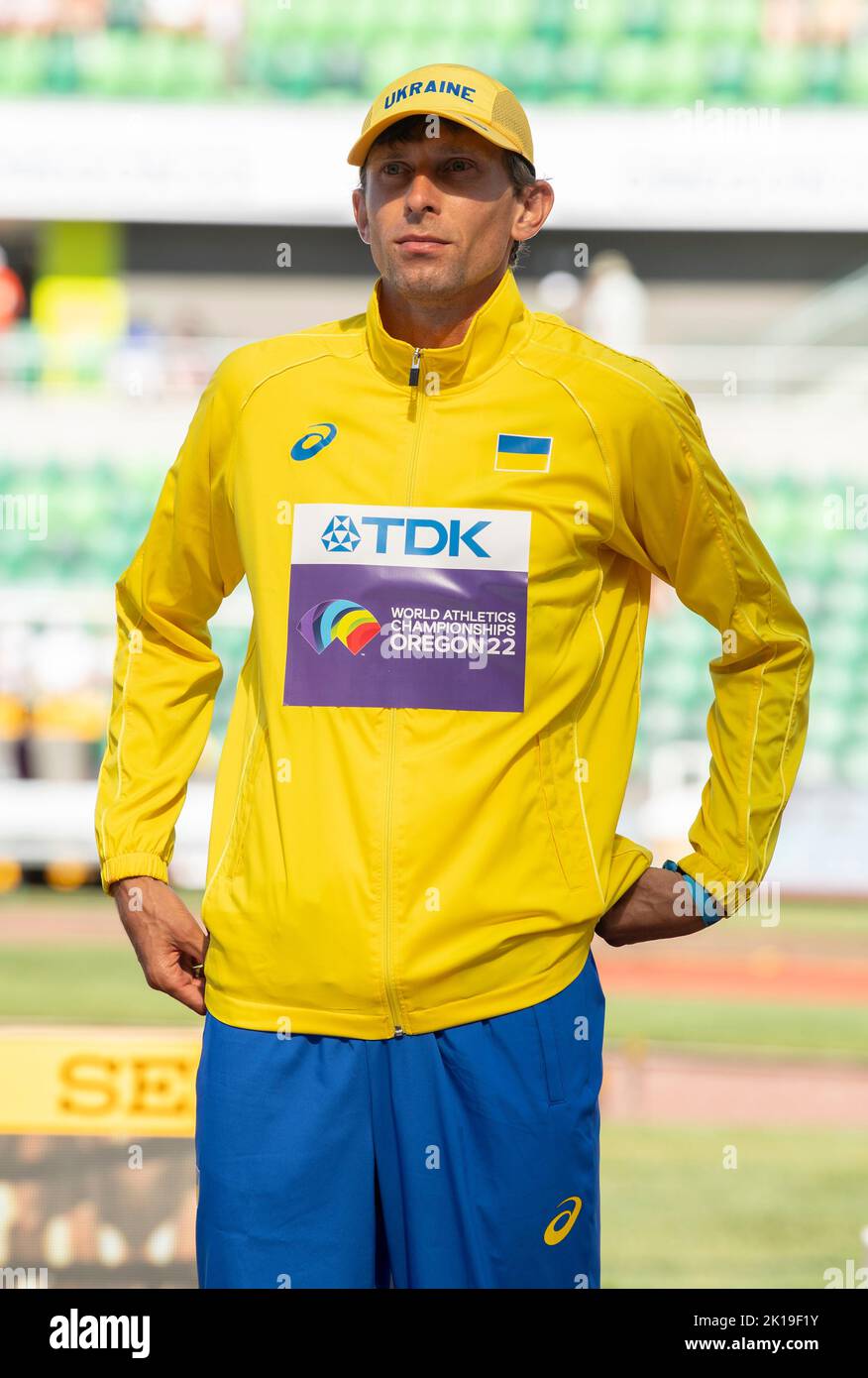 Andriy Protsenko of Ukraine bronze medal presentation for the men’s