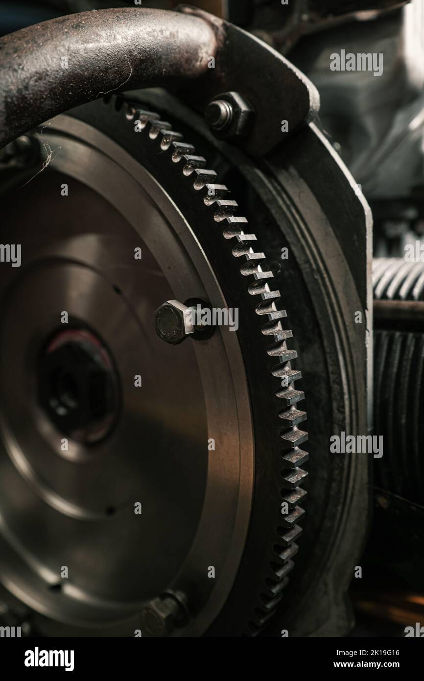 Automotive Engine Flywheel industrial gear Stock Photo Alamy