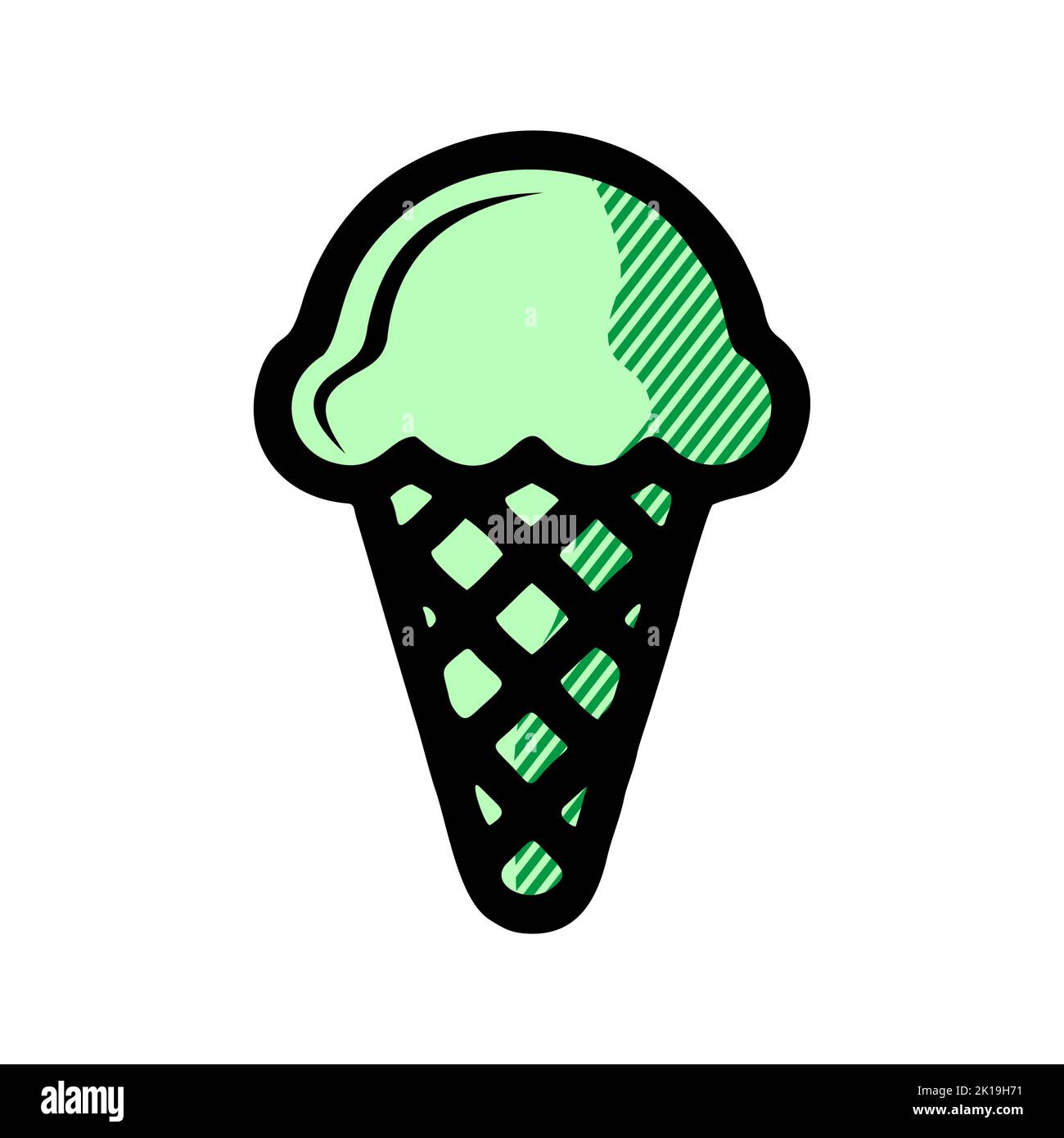 ice cream cone icon isolated on white background from summer food and