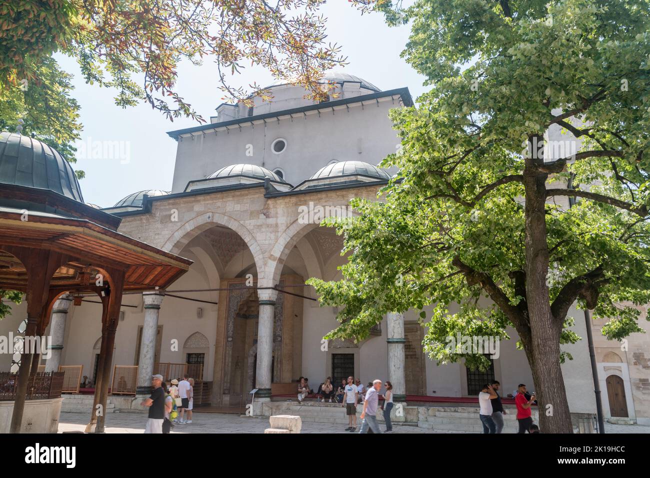 Sarajevo, Bosnia and Herzegovina - June 3, 2022: Gazi Husrev-beg Mosque. Stock Photo