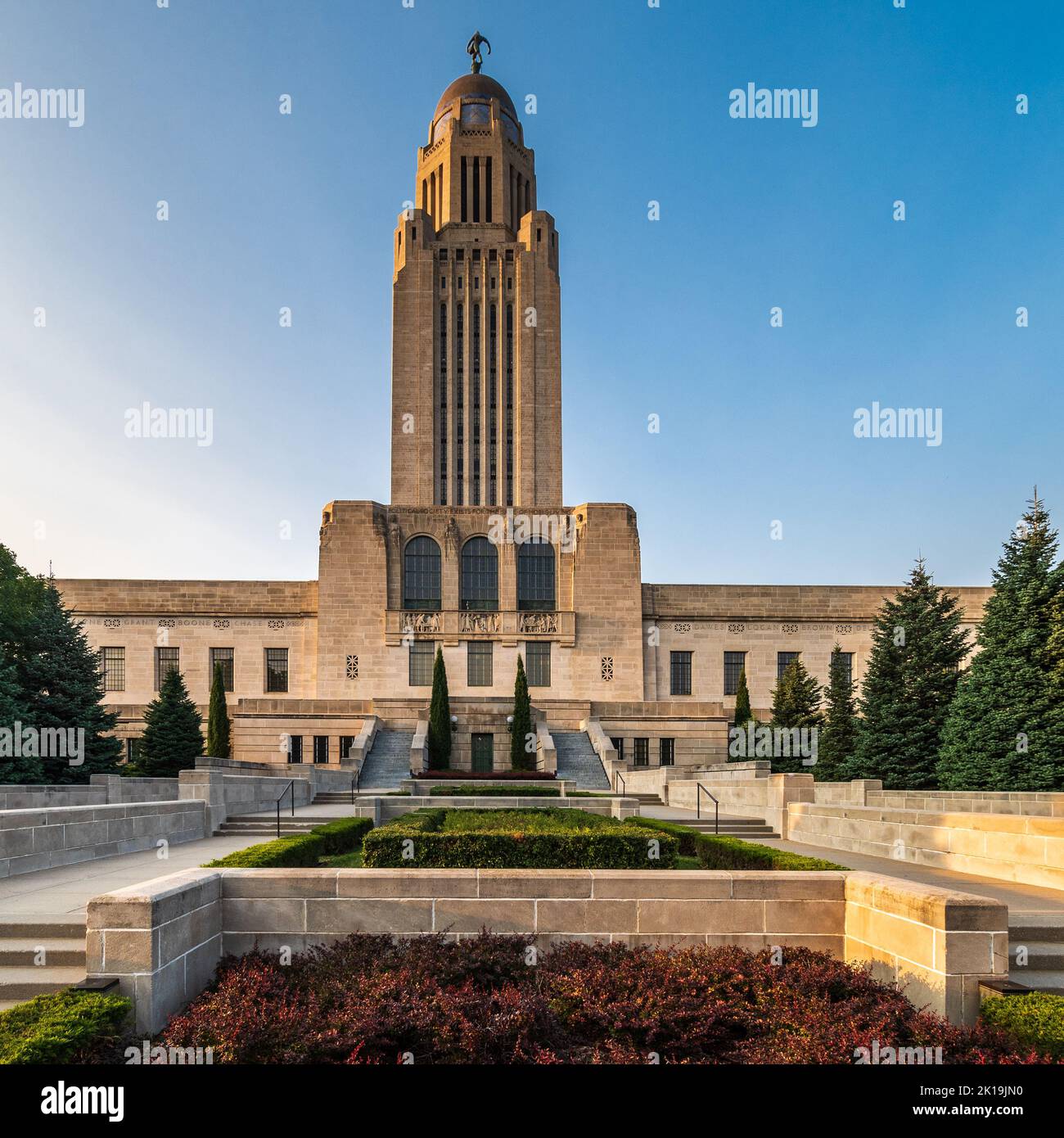 Nebraska State Capitol in Lincoln Stock Photo