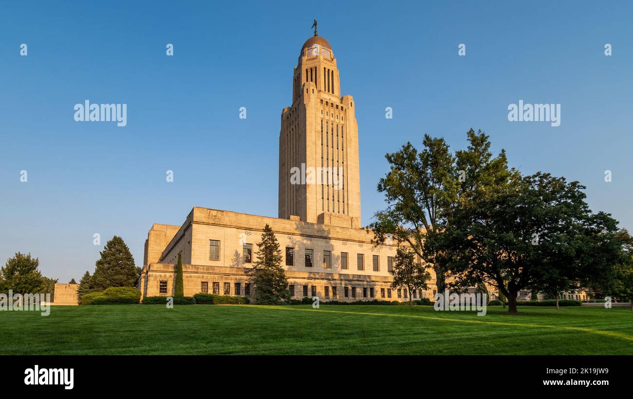 Nebraska State Capitol in Lincoln Stock Photo