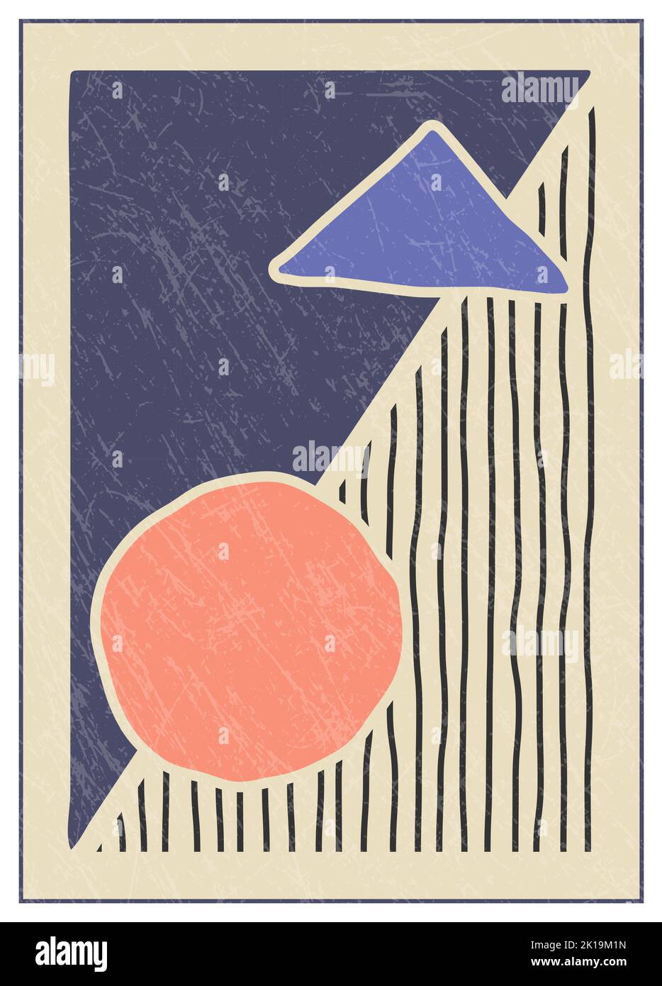 Abstract vector composition with grunge texture. A wall drawing, poster ...