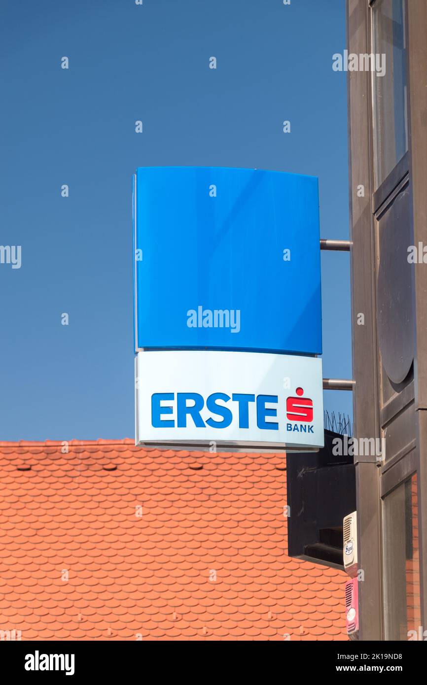 Szombathely, Hungary - June 1, 2022: Logo of Erste Bank. Stock Photo