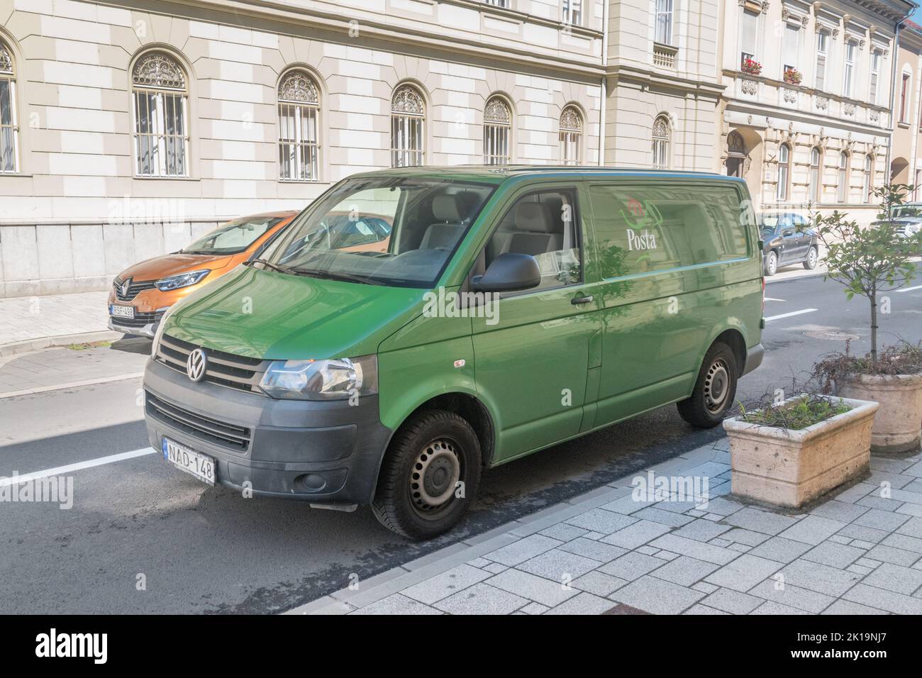 Szombathely, Hungary - June 1, 2022: Car of Hungarian post. Stock Photo