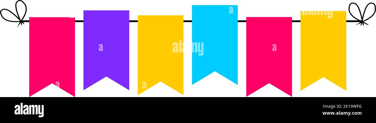 Festive bunting flags Stock Vector
