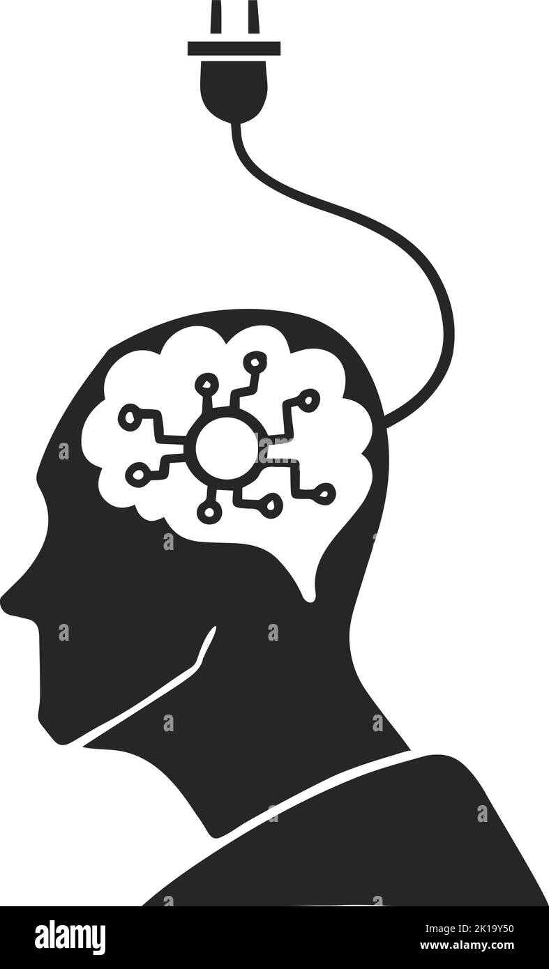 Hand Drawn Artificial Intelligence Concept Vector Illustration Stock Vector Image And Art Alamy