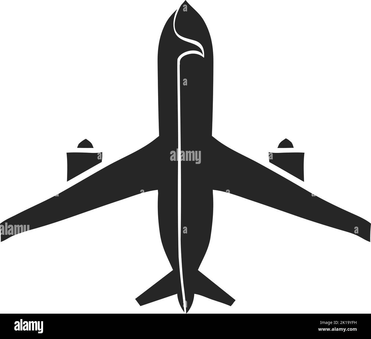Hand drawn Airplane vector illustration Stock Vector
