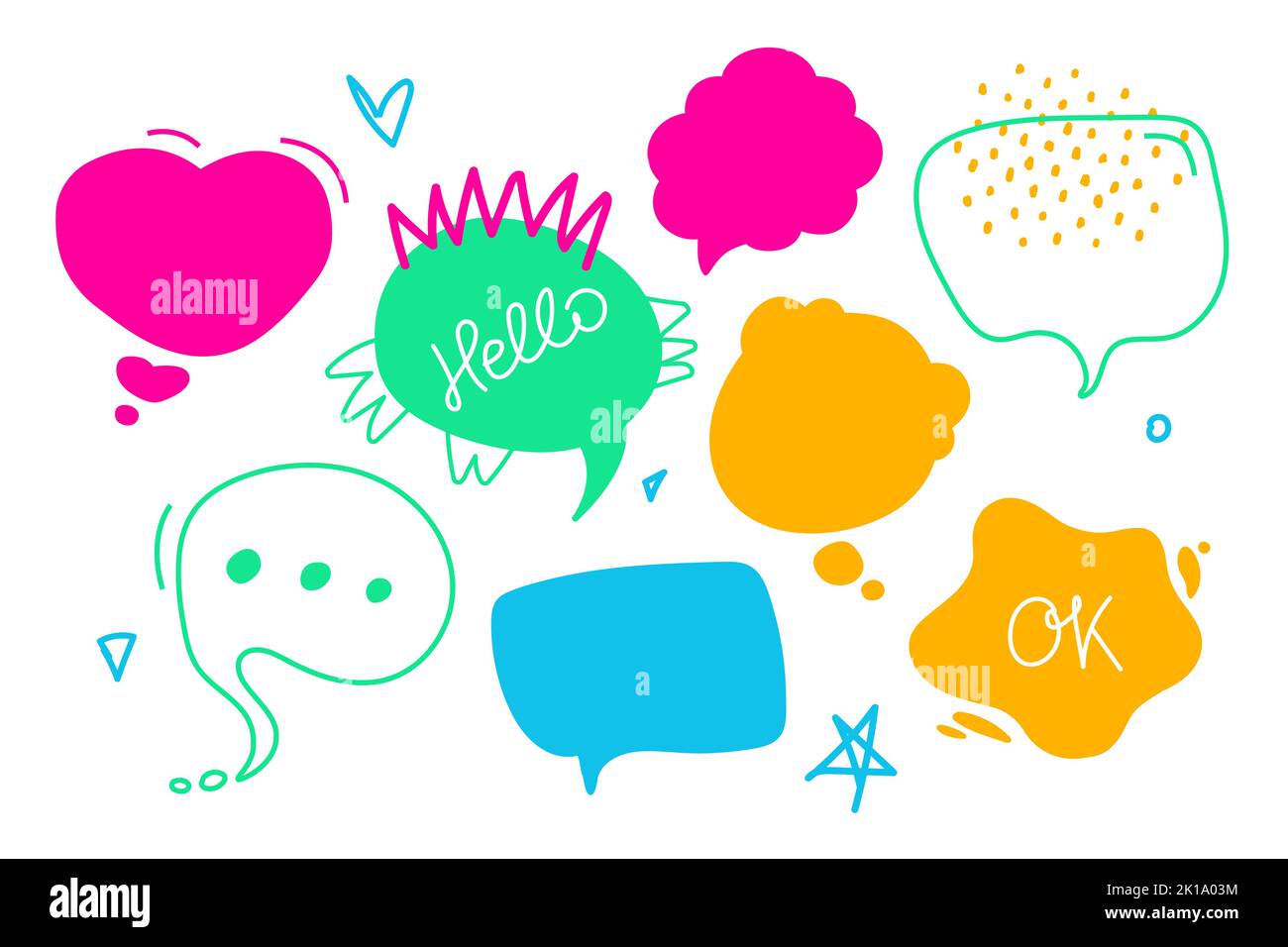 Bubbles with replicas collection - modern realistic clip art Stock Vector
