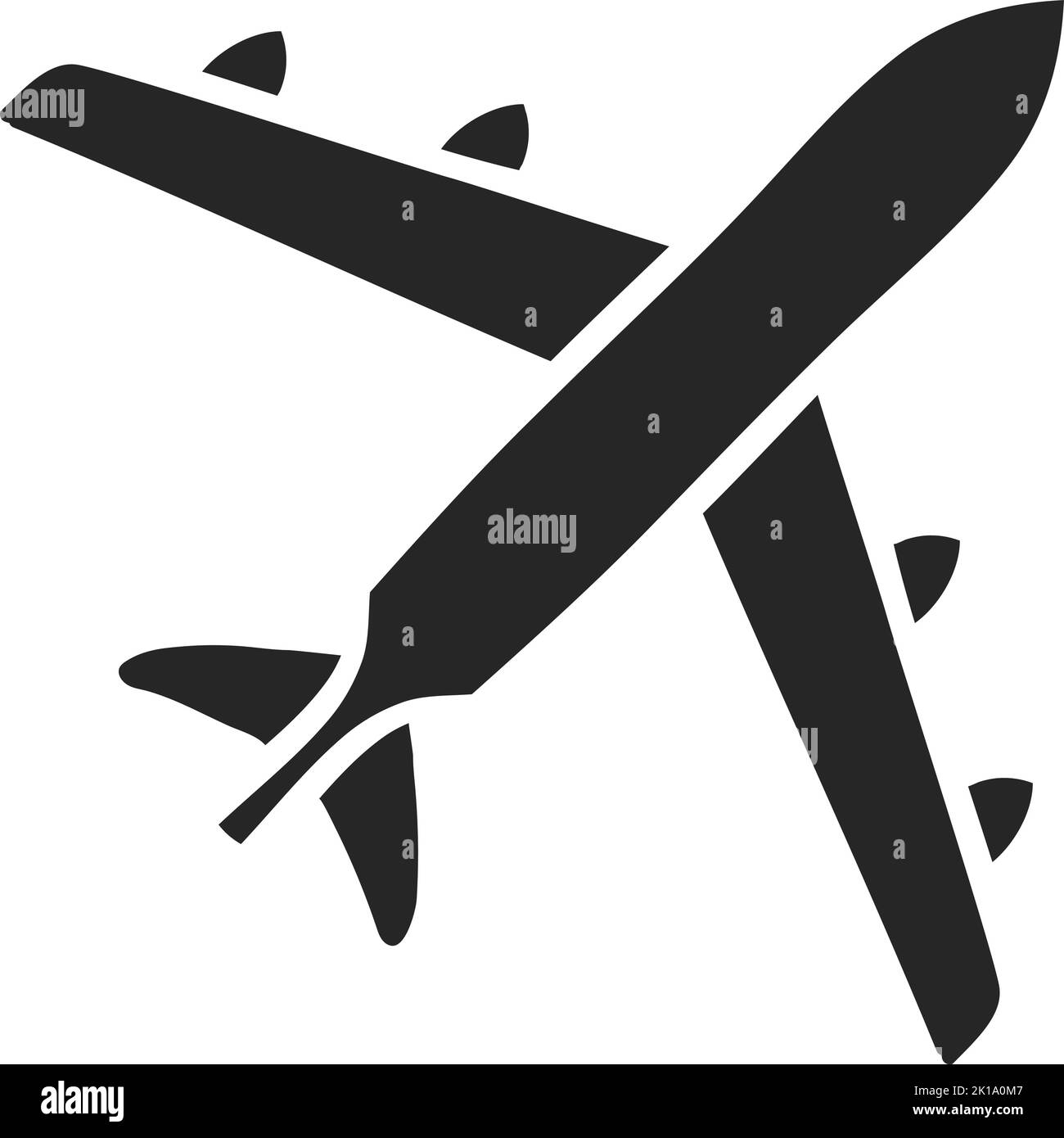 Hand drawn Airplane vector illustration Stock Vector