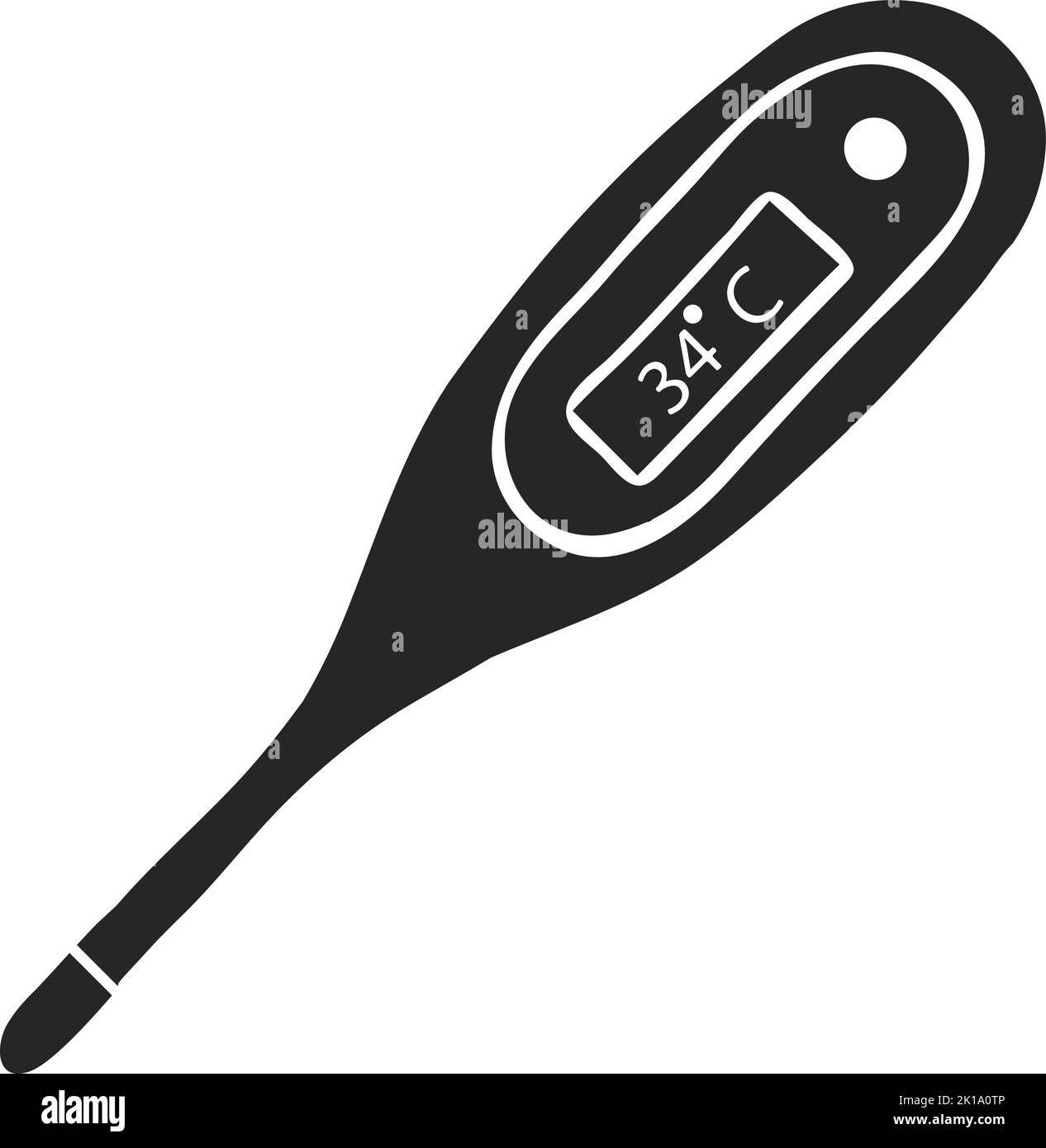 Hand drawn Digital thermometer vector illustration Stock Vector Image