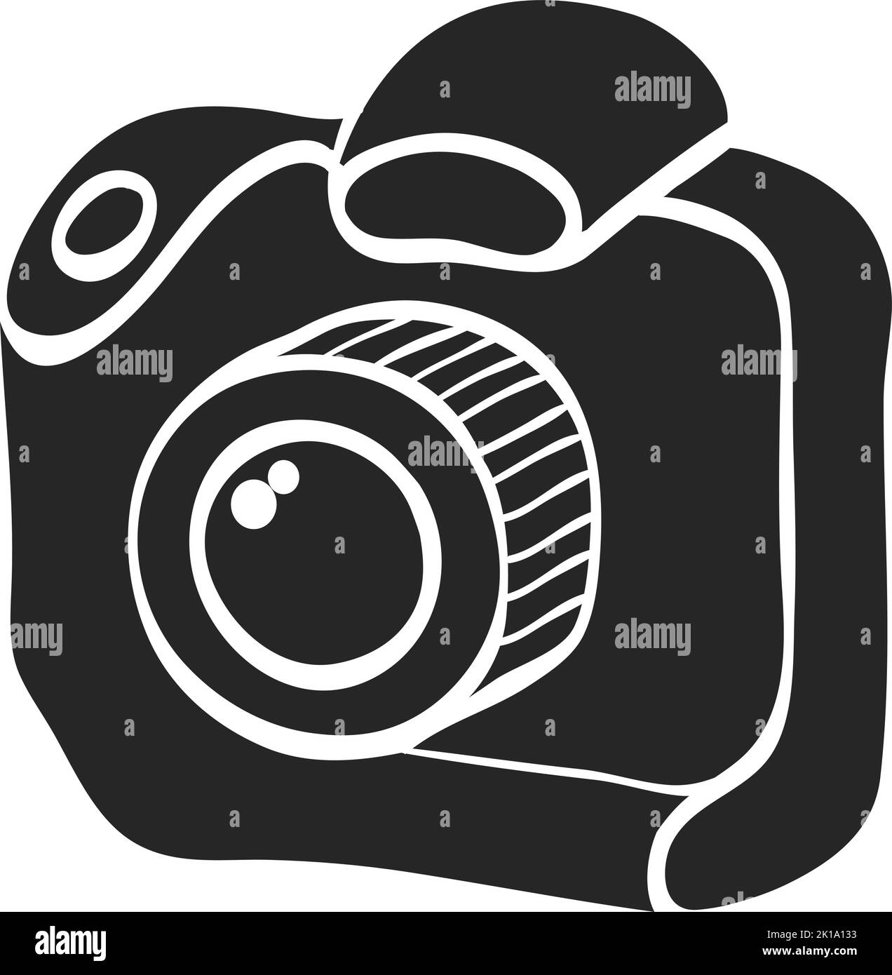 Hand drawn Camera vector illustration Stock Vector