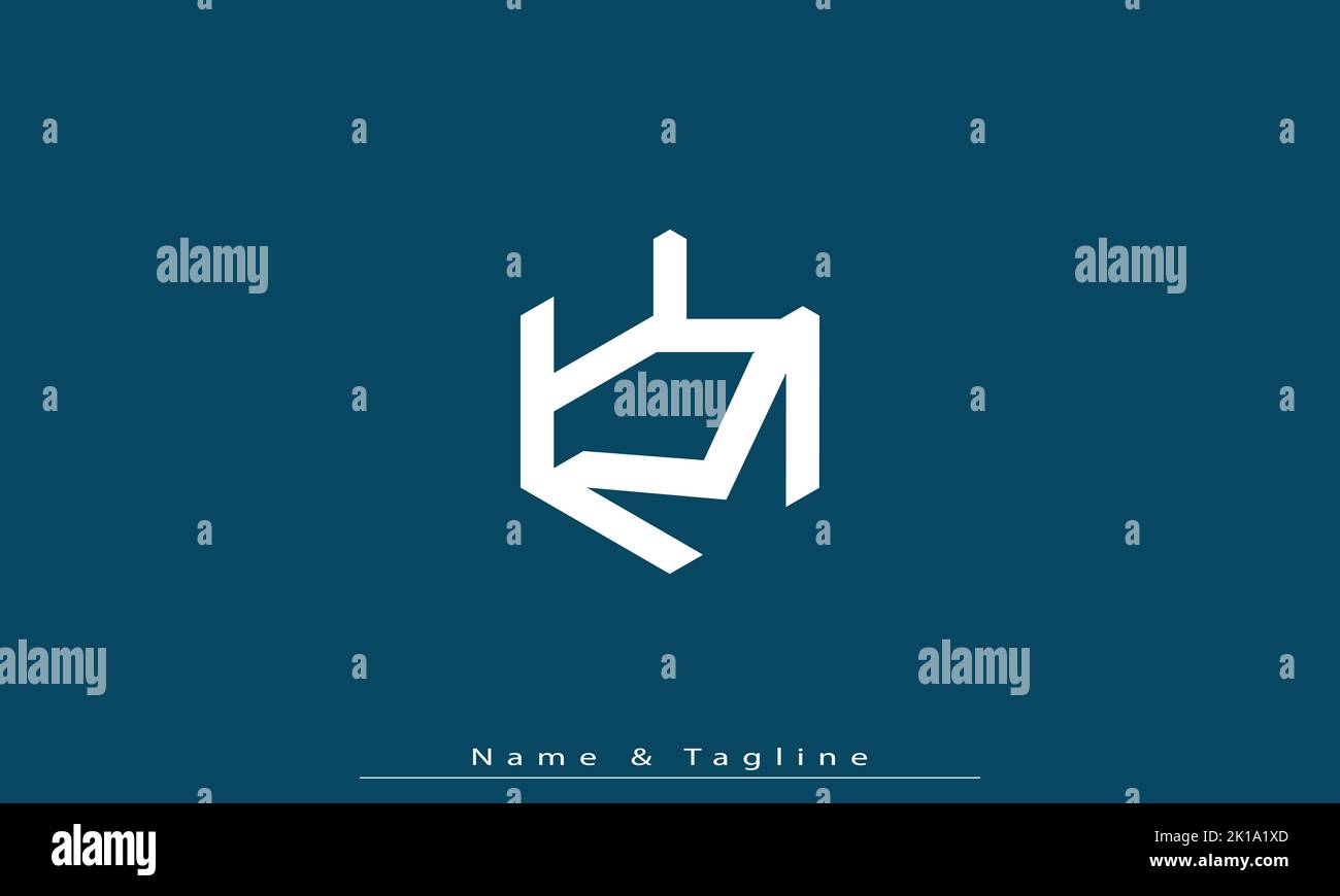 Alphabet letters Initials Monogram logo KM , MK Stock Vector
