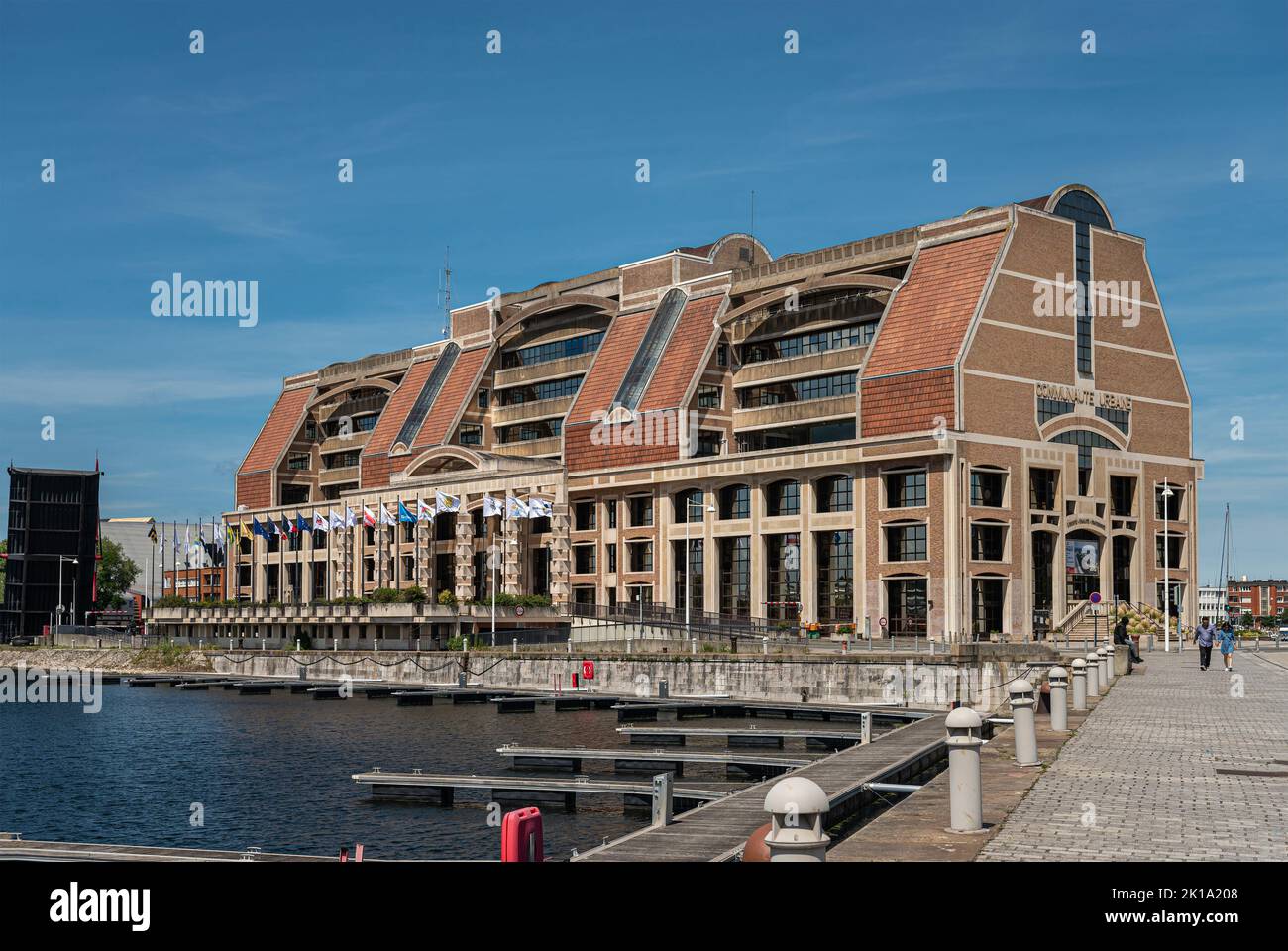 Europe, France, Dunkerque - July 9, 2022: Communauté Urbaine de Dunkerque building as administrative and technical center of the town at Port du Bassi Stock Photo