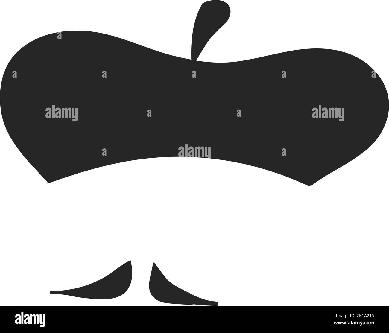 Hand drawn Painting artist beret and mustache vector illustration Stock