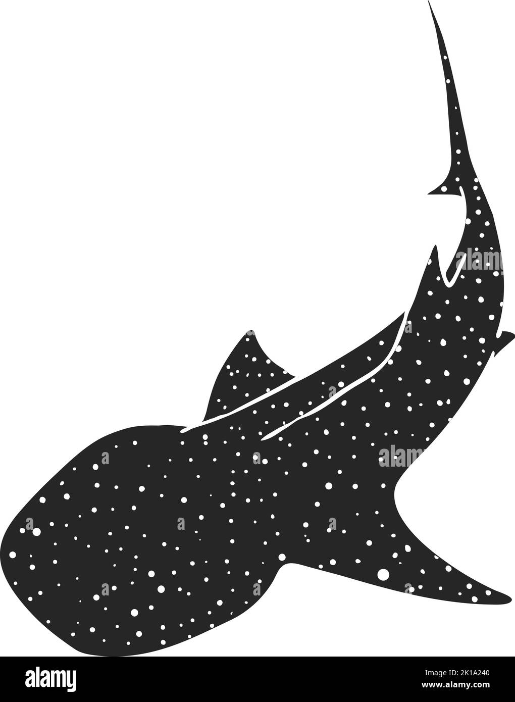 Hand drawn whale shark vector illustration Stock Vector