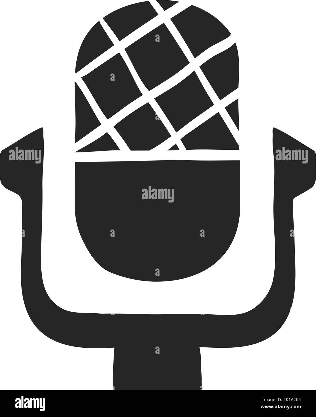 Hand drawn Microphone vector illustration Stock Vector Image & Art - Alamy