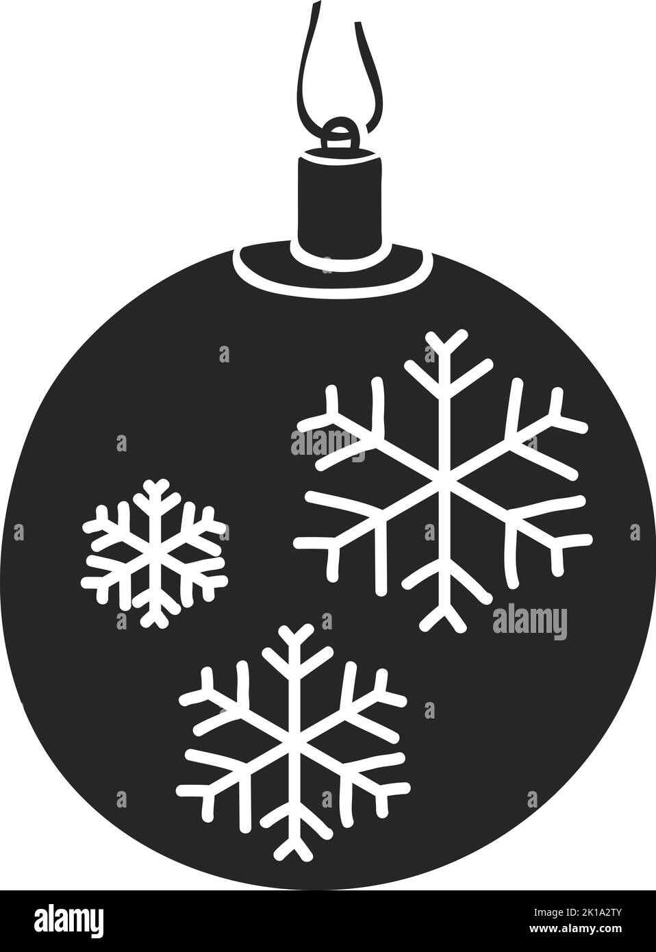 Hand drawn Christmas ball vector illustration Stock Vector Image & Art ...