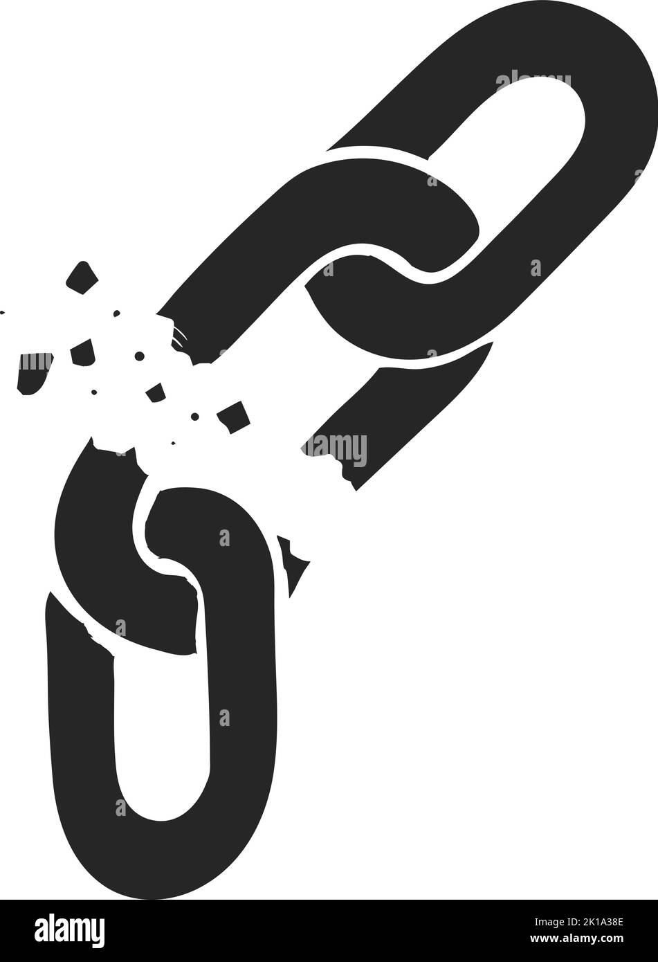 Hand drawn broken chain vector illustration Stock Vector Image & Art