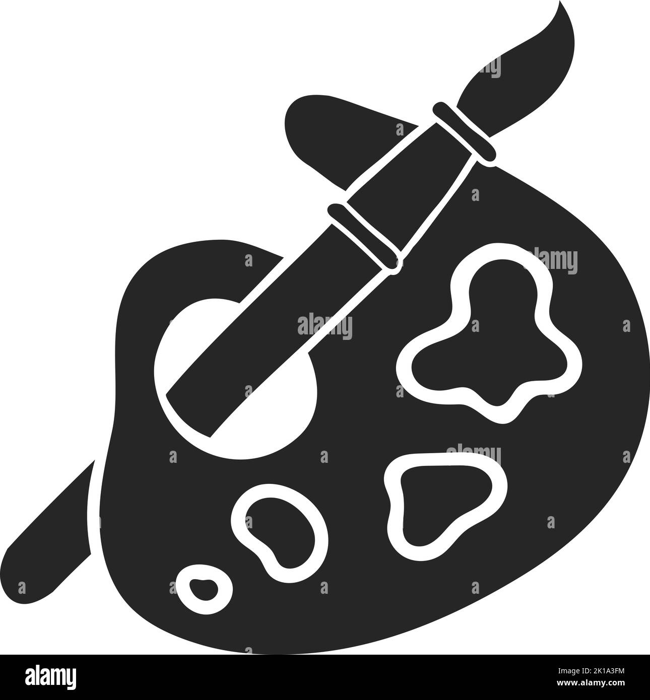 Hand drawn Artist painting palette vector illustration Stock Vector