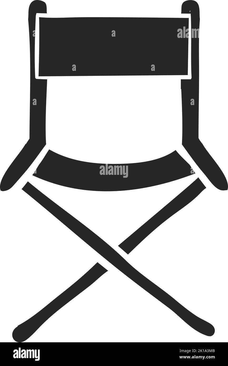 Hand drawn Movie director chair vector illustration Stock Vector