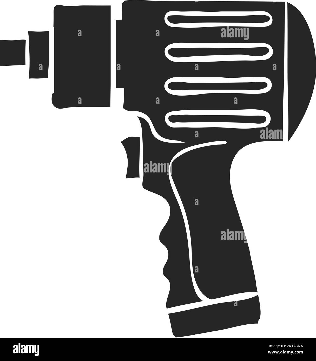 Hand drawn Electric screwdriver vector illustration Stock Vector Image