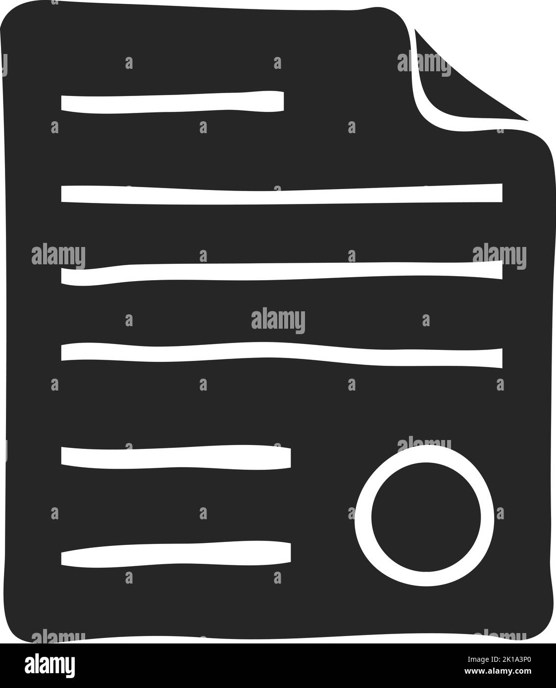 Hand drawn Contract document vector illustration Stock Vector Image ...