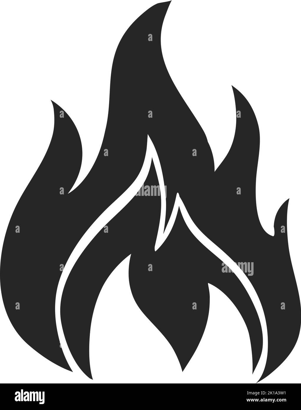 Hand drawn fire Black and White Stock Photos & Images - Alamy