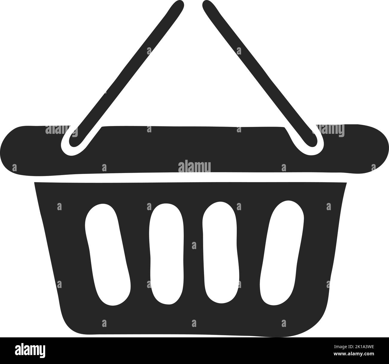 Hand drawn Shopping basket vector illustration Stock Vector Image & Art