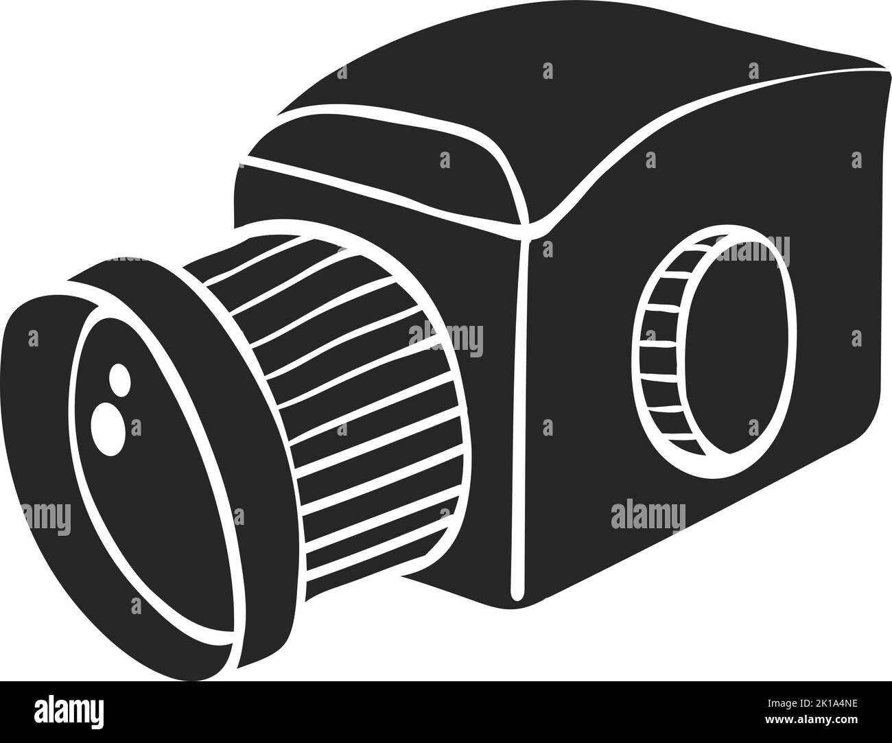 Hand drawn Camera vector illustration Stock Vector