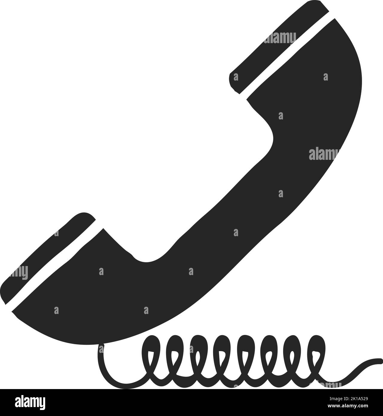 Hand drawn Wired phone vector illustration Stock Vector Image & Art Alamy