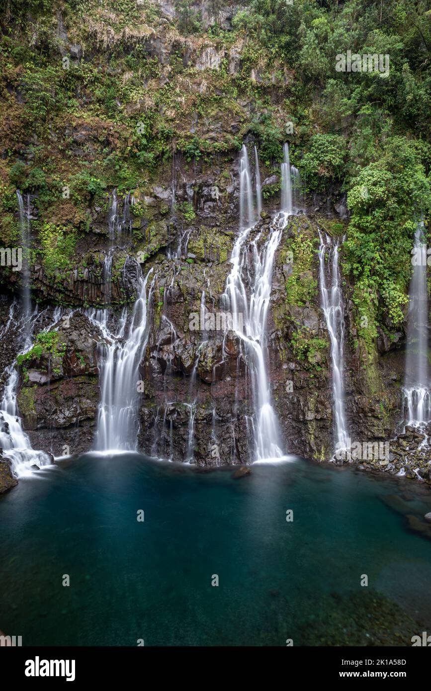 Waterfall of Grand Galet, Réunion Island, France Stock Photo
