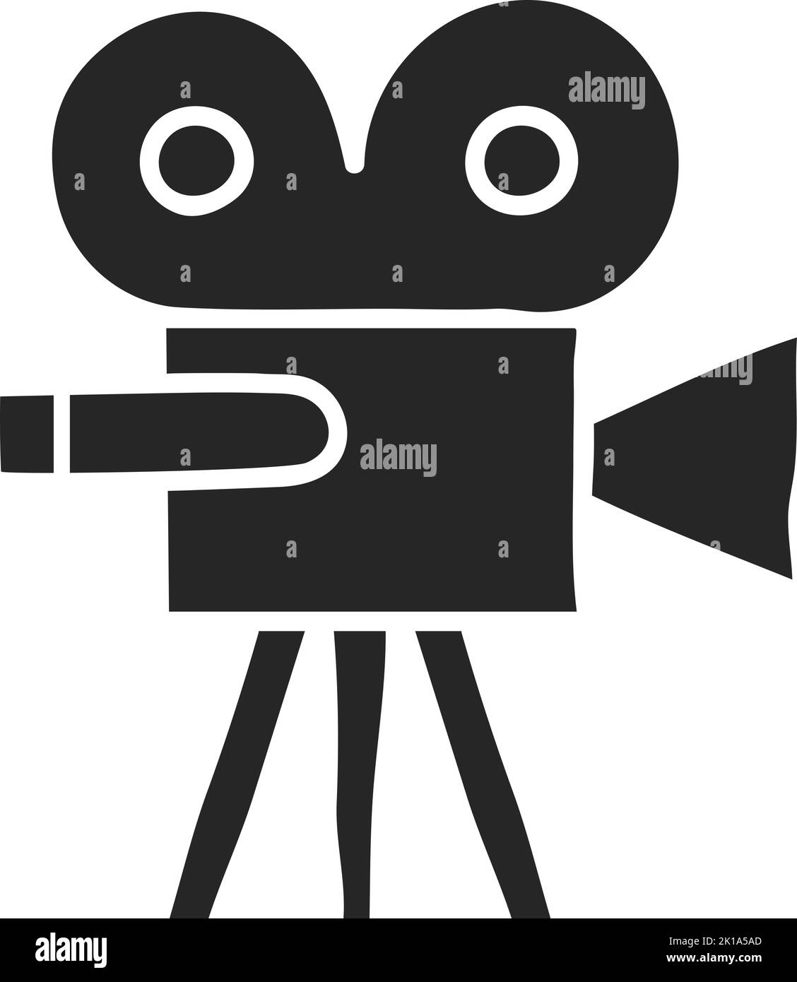 Hand drawn Movie camera vector illustration Stock Vector