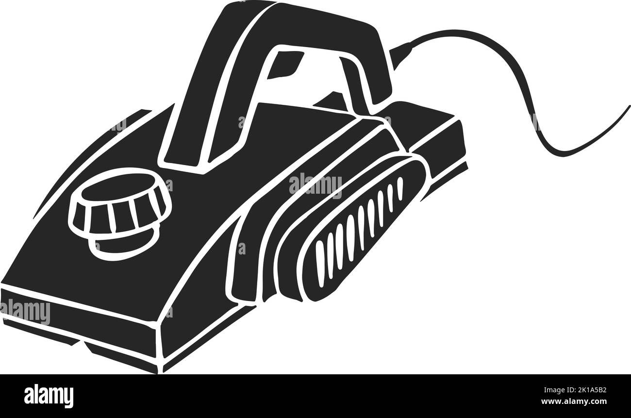 Hand drawn electric hand planer vector illustration Stock Vector Image & Art Alamy