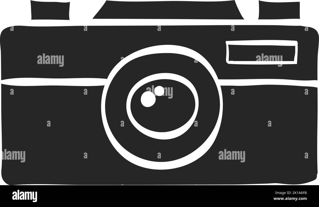 Hand drawn Range finder camera vector illustration Stock Vector Image