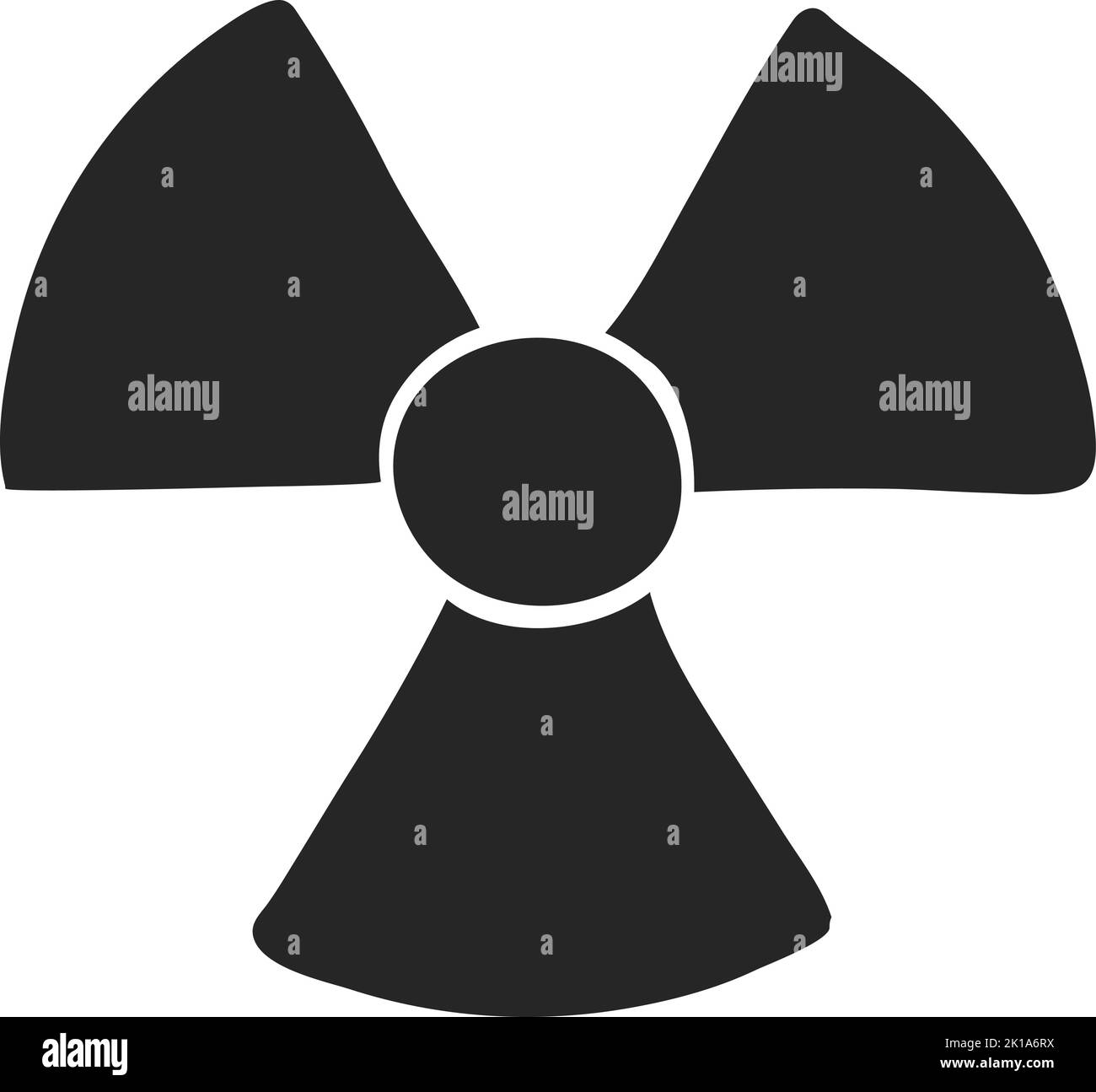 Hand drawn Radioactive symbol vector illustration Stock Vector Image & Art Alamy