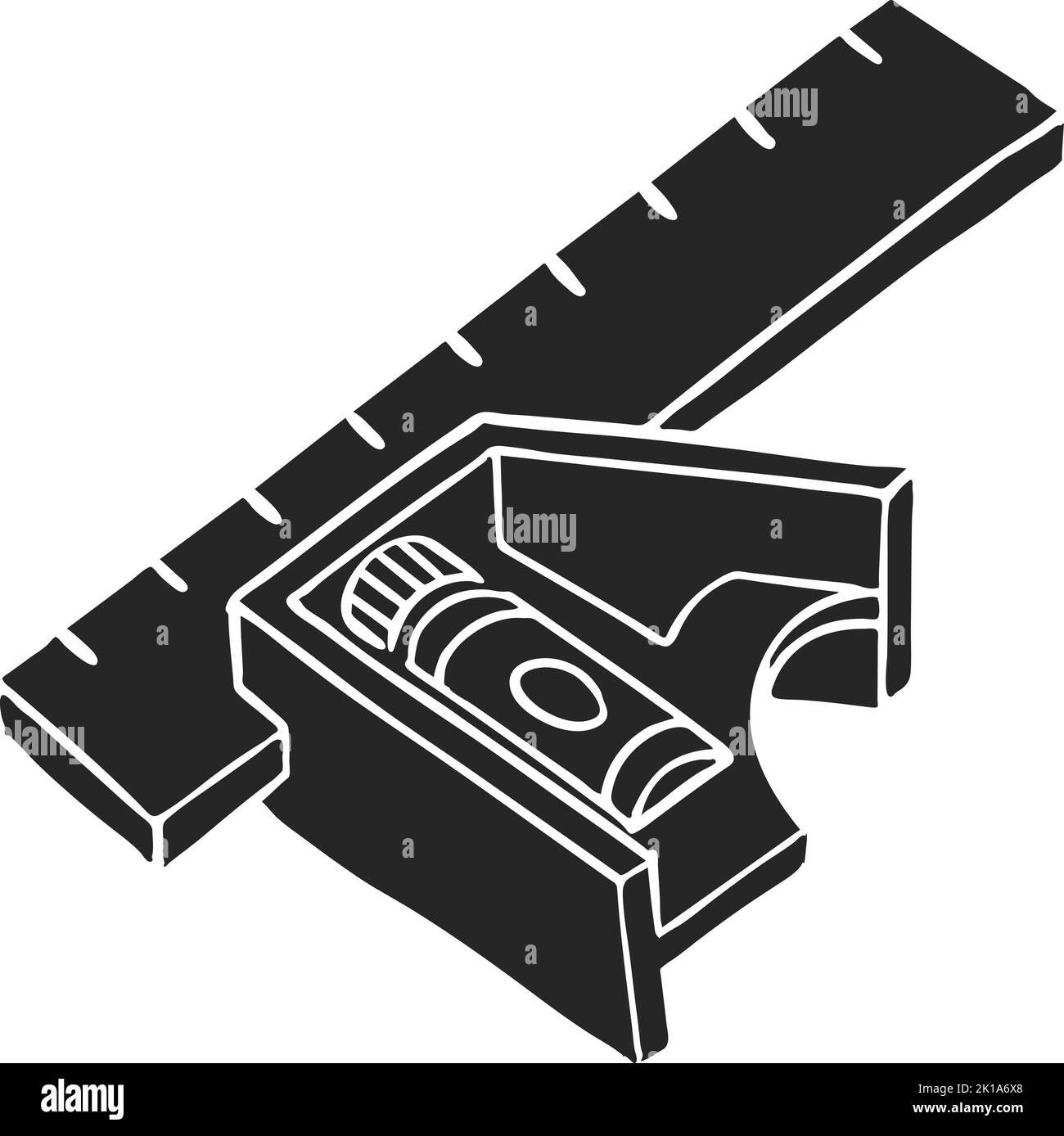 Hand drawn ruler vector illustration Stock Vector Image & Art Alamy