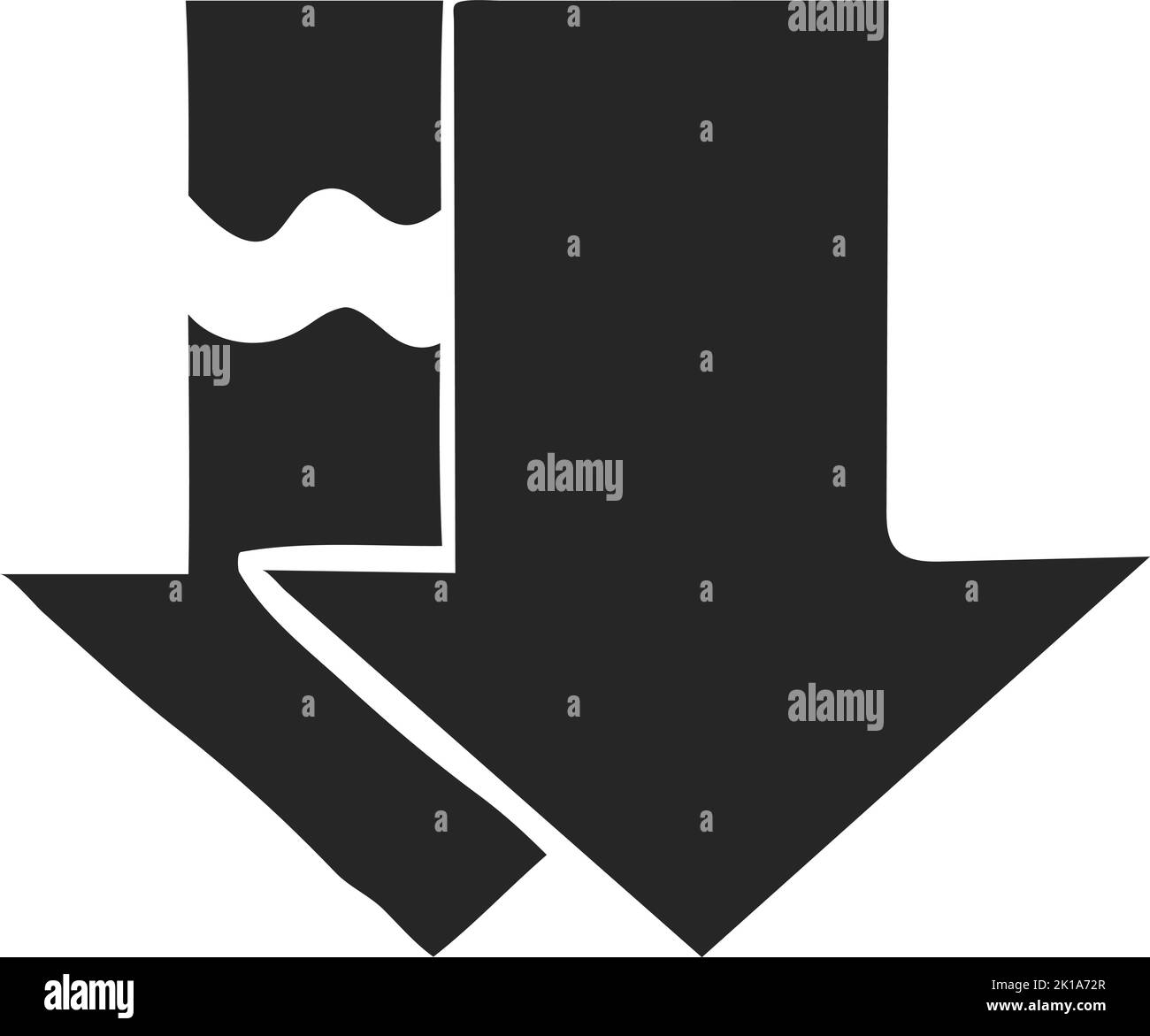 Hand drawn Download arrow vector illustration Stock Vector Image & Art ...