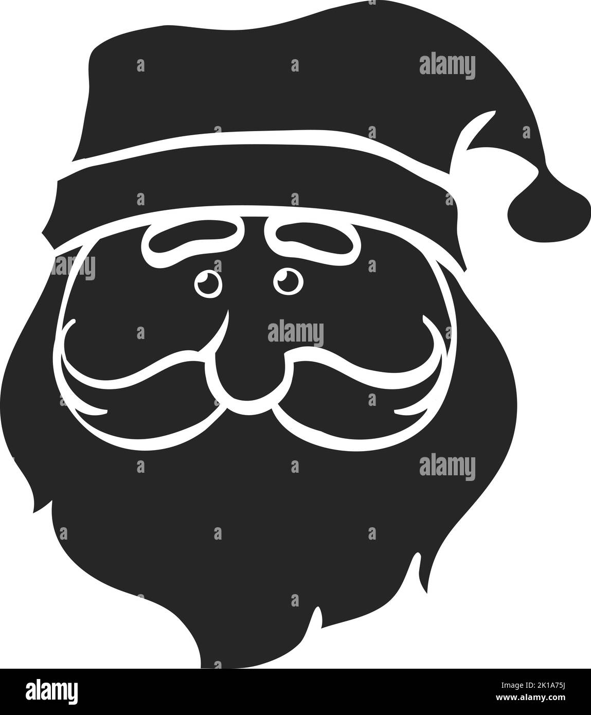 Hand drawn Santa Claus head vector illustration Stock Vector Image ...