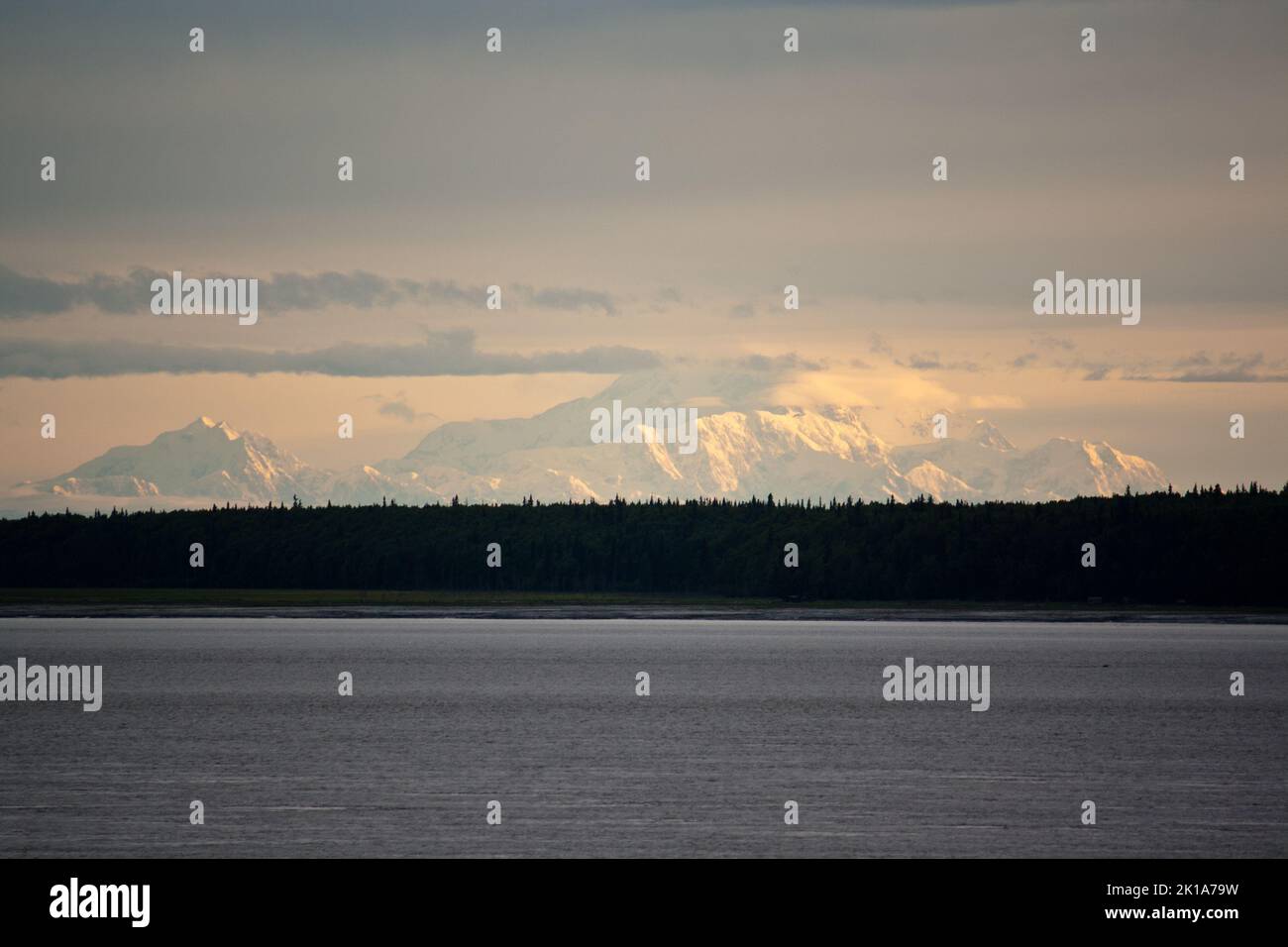 Alaska's Mount Denali view from Anchorage Stock Photo Alamy