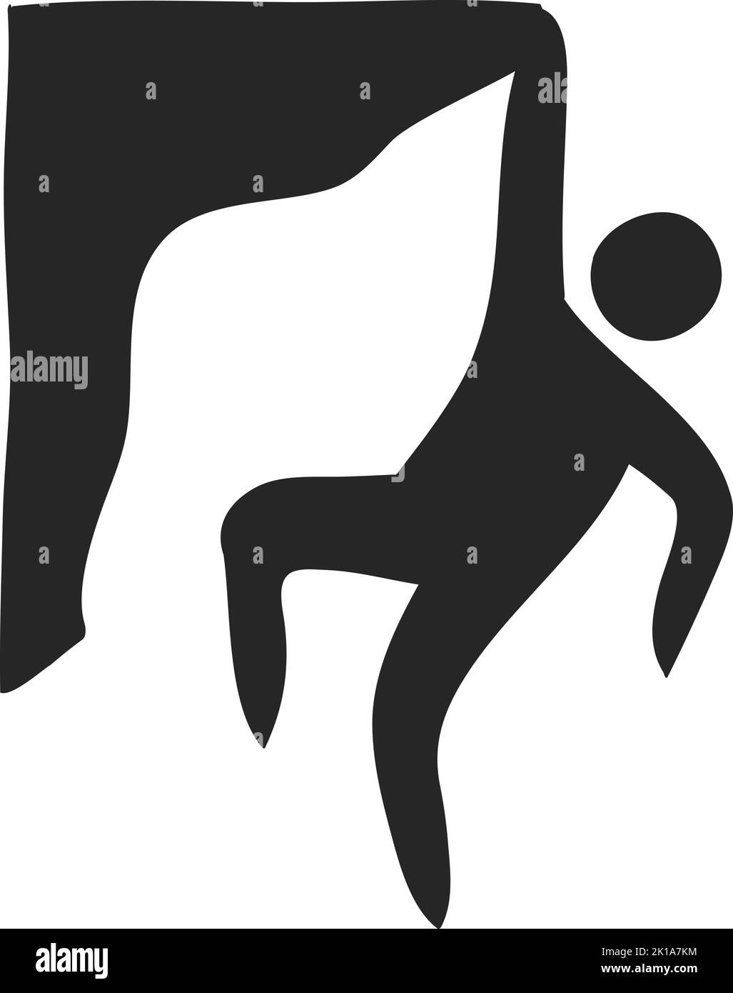 Hand drawn man climbing Black and White Stock Photos & Images - Alamy
