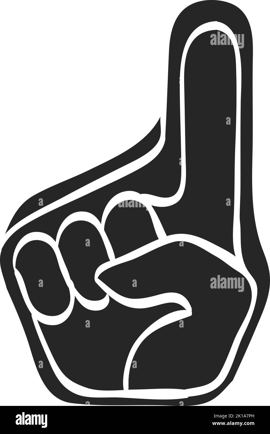 Hand drawn Foam glove vector illustration Stock Vector
