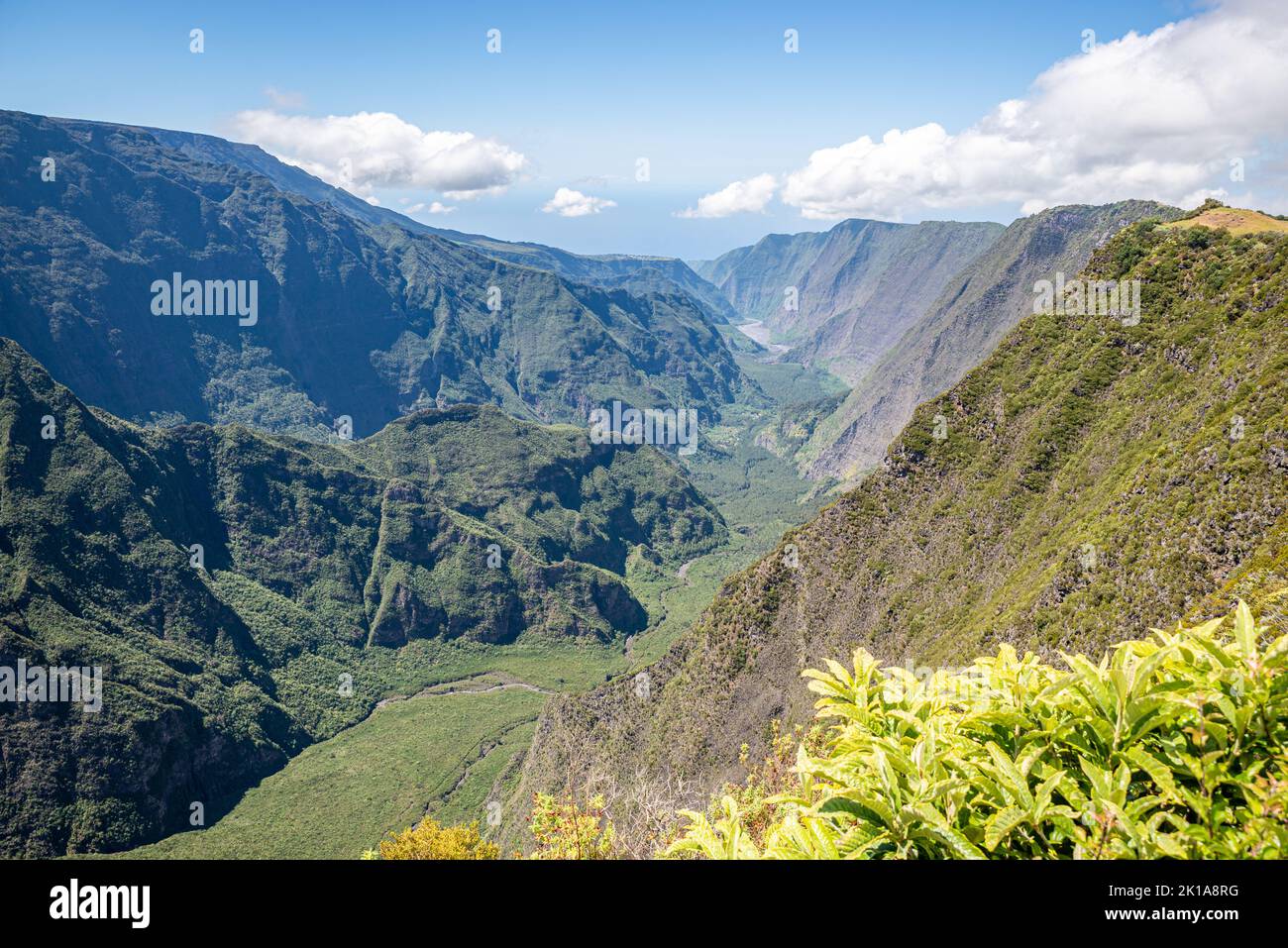 Mountainous landscape, Réunion Island, France Stock Photo